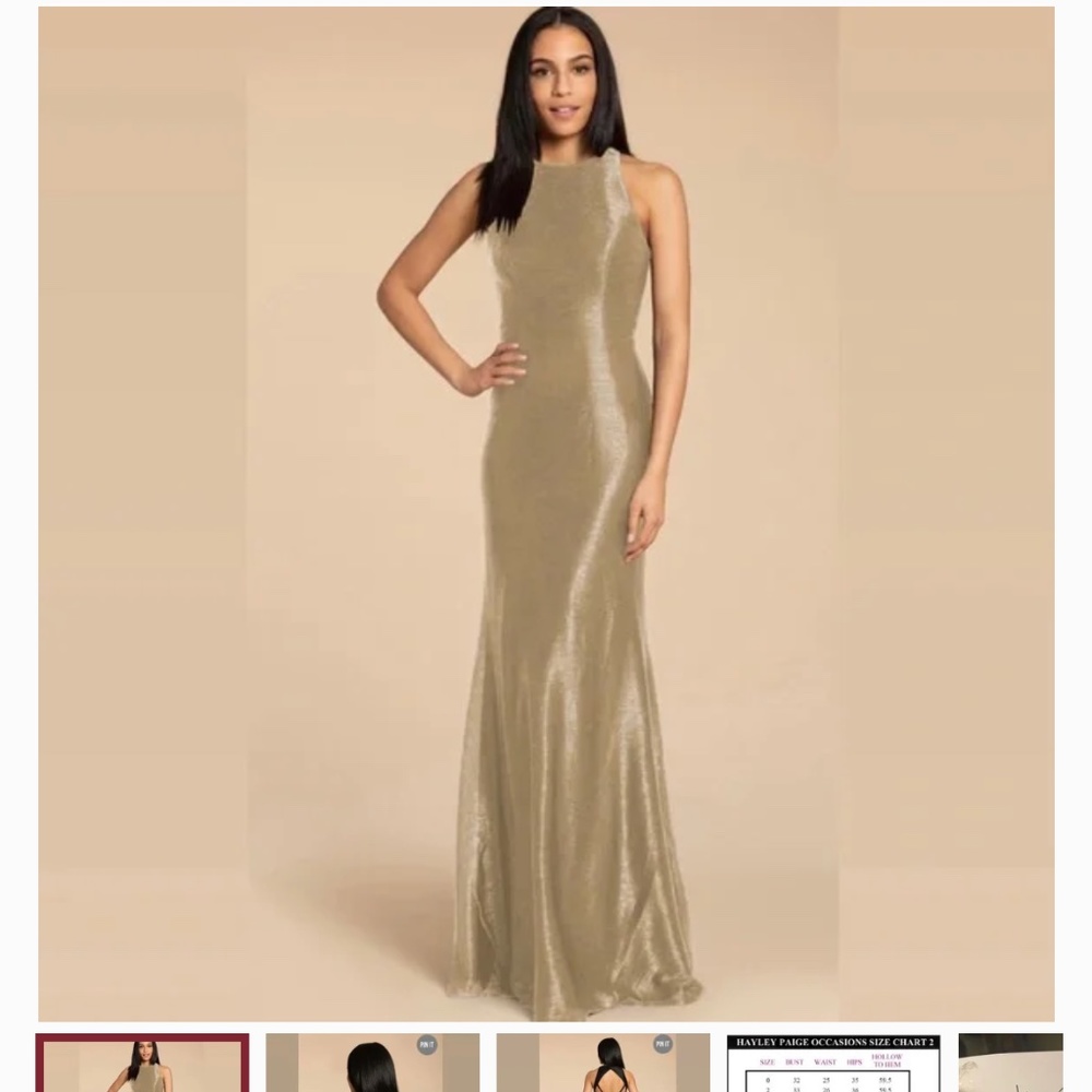 Gorgeous gold bridesmaid or event dress